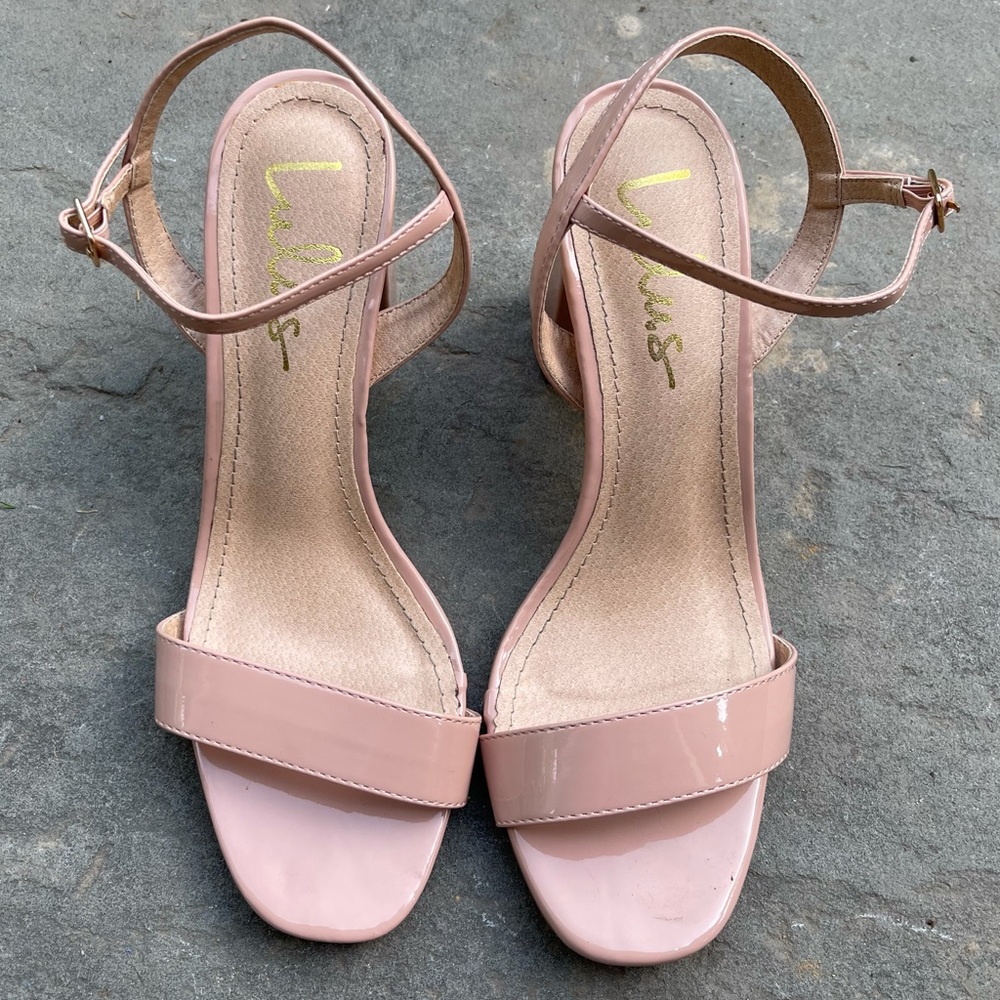 Lulu’s
“Taylor Blush Ankle Strap Heels”